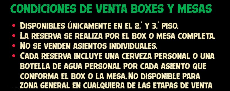 Condiciones del Evento